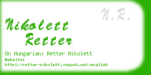 nikolett retter business card